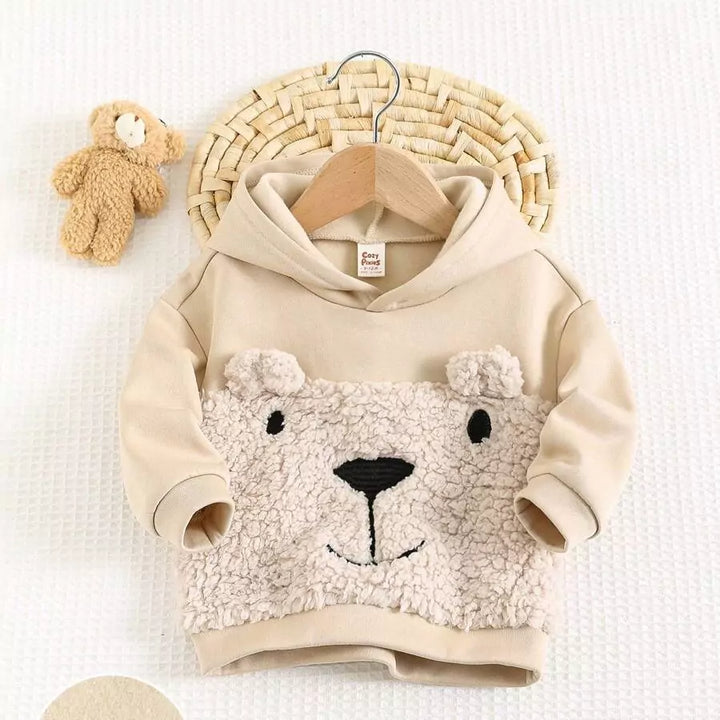 Moletom Bebê Menino Ursinho Texturizado com Capuz 6 Meses a 3 Anos Varialle