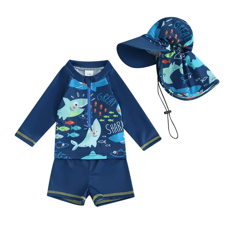 Roupa de Banho Infantil com Proteção UV | 3 Peças | 0 a 5 Anos | Varialle