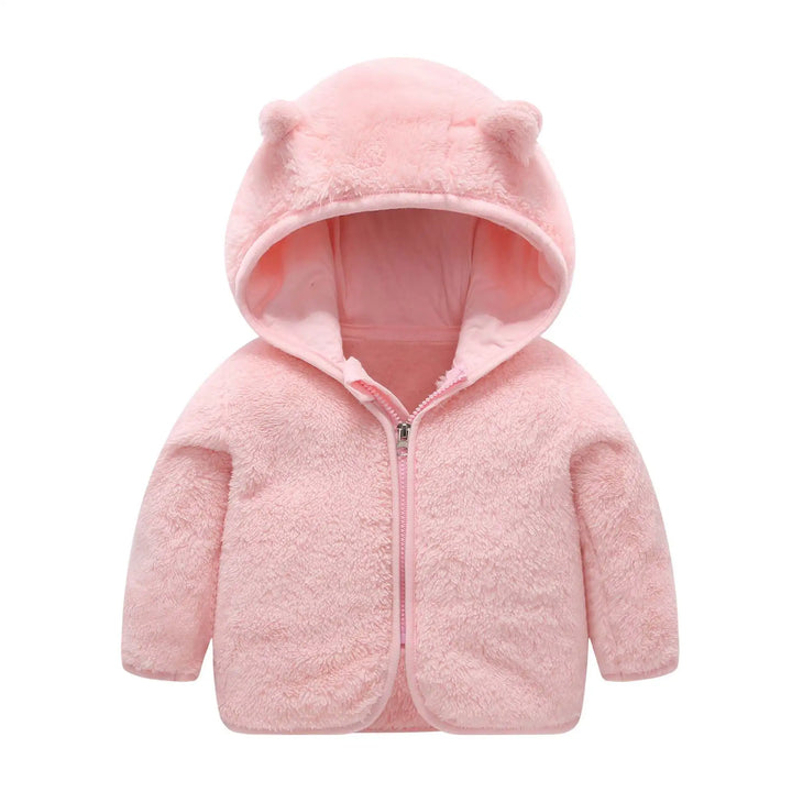 Casaco Infantil de Pelúcia Com Capuz (Unissex)