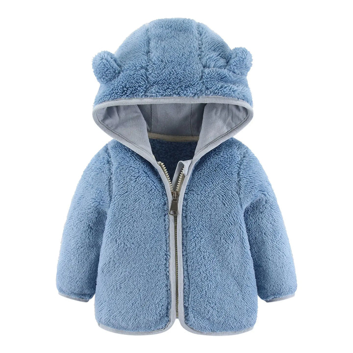 Casaco Infantil de Pelúcia Com Capuz (Unissex)
