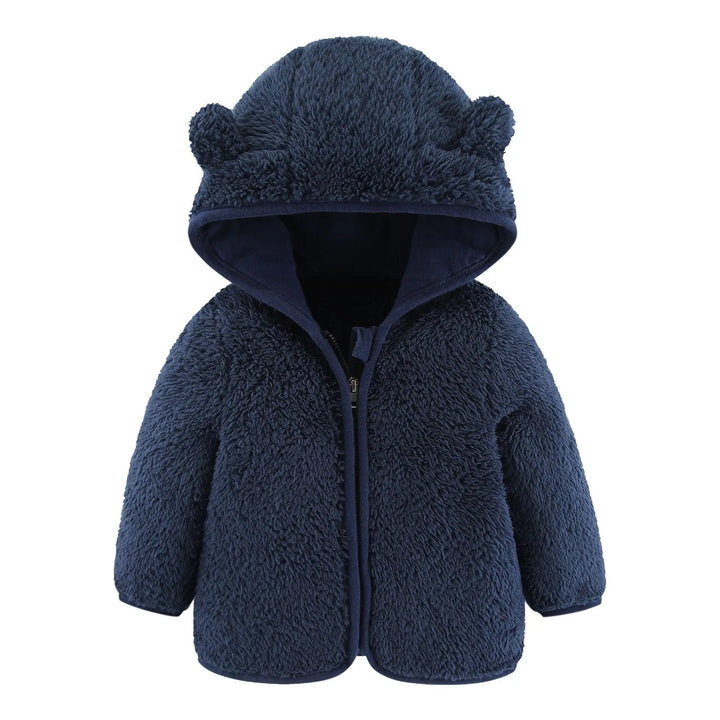 Casaco Infantil de Pelúcia Com Capuz (Unissex)