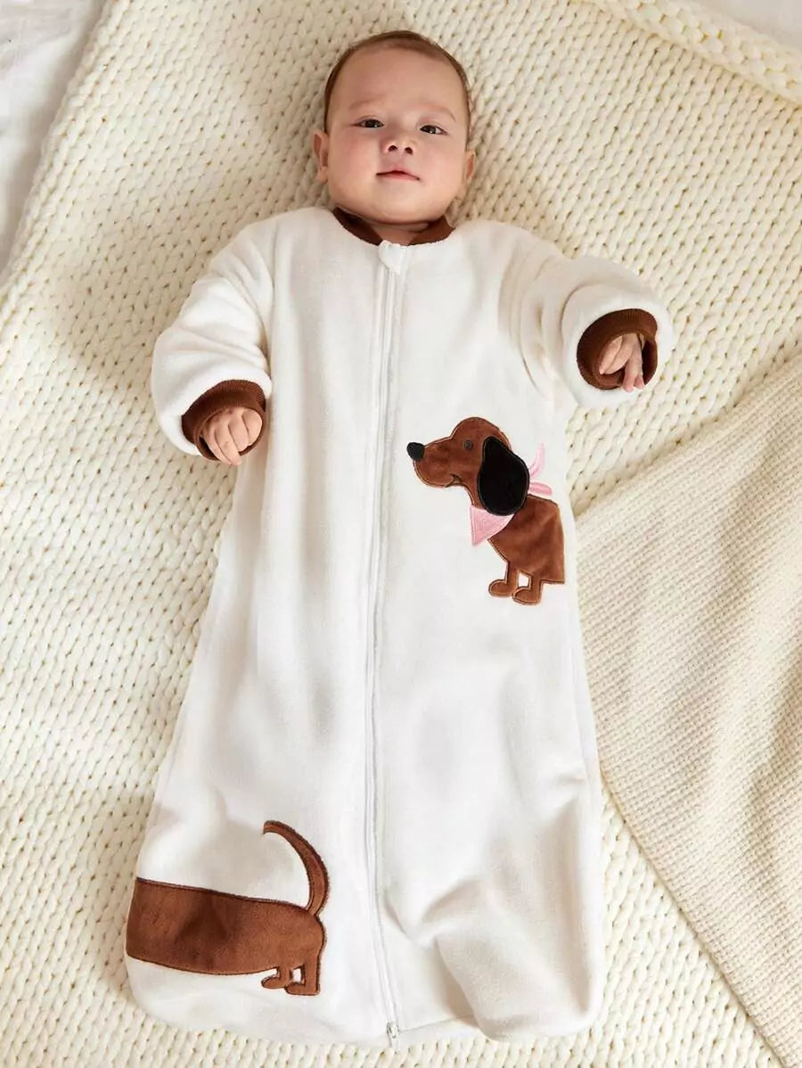 Saco de Dormir Aconchegante para Bebês Bordado Puppy Varialle