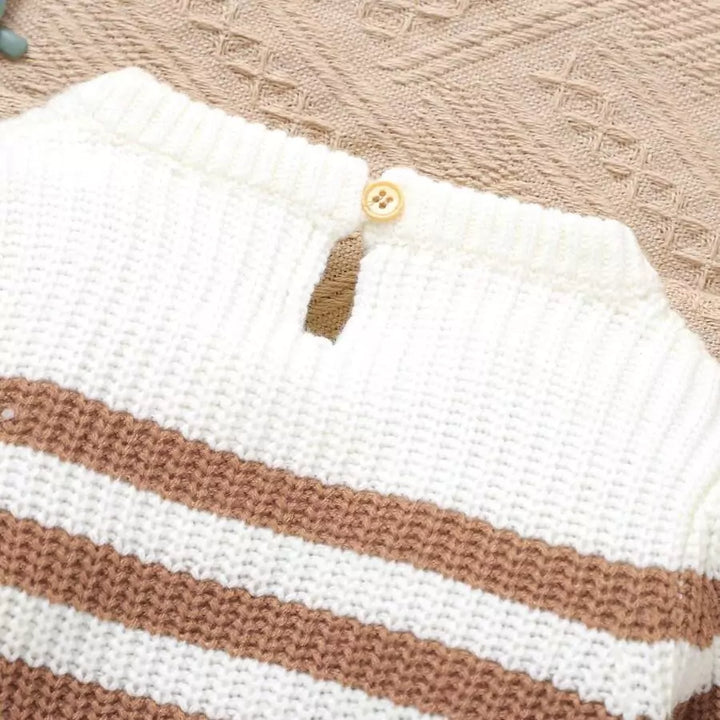 Sueter Infantil Menino Listrado Bordado 6 Meses a 3 Anos