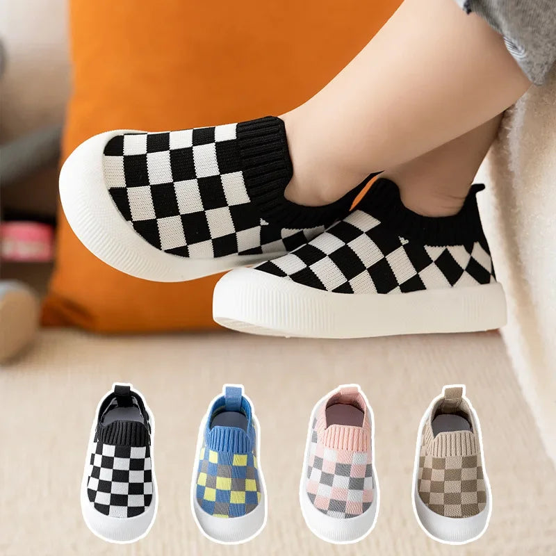 Tênis Infantil Respirável Antiderrapante KickBaby Xadrez - Varialle
