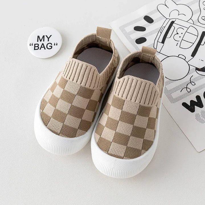 Tênis Infantil Respirável Antiderrapante KickBaby Xadrez - Varialle