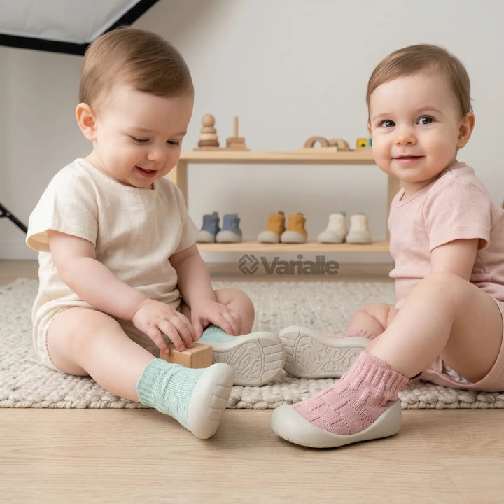 Tênis Meia Infantil Antiderrapante KickBaby Conforto Cano Alto - Varialle
