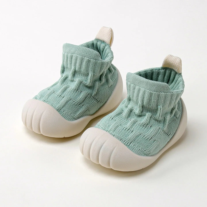 Tênis Meia Infantil Antiderrapante KickBaby Conforto Cano Alto Verde - Varialle