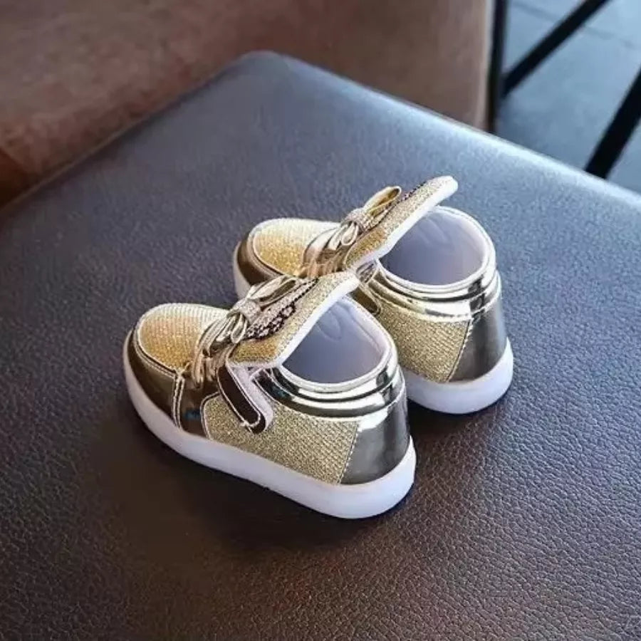 Tênis Infantil Feminino Botinha Gatinha LED