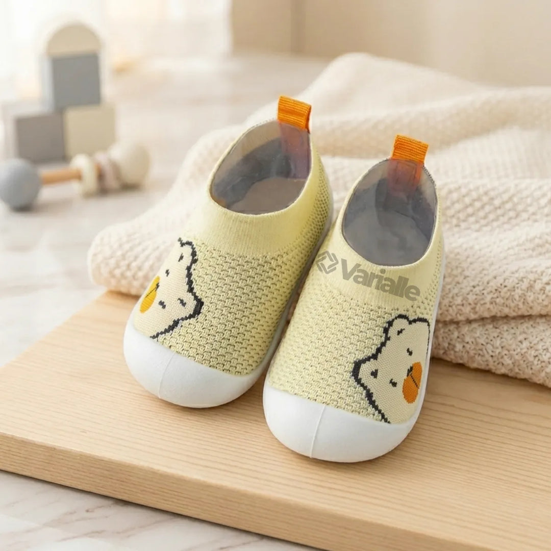 Tênis Infantil Respirável Antiderrapante KickBaby Ursinho Amarelo - Varialle