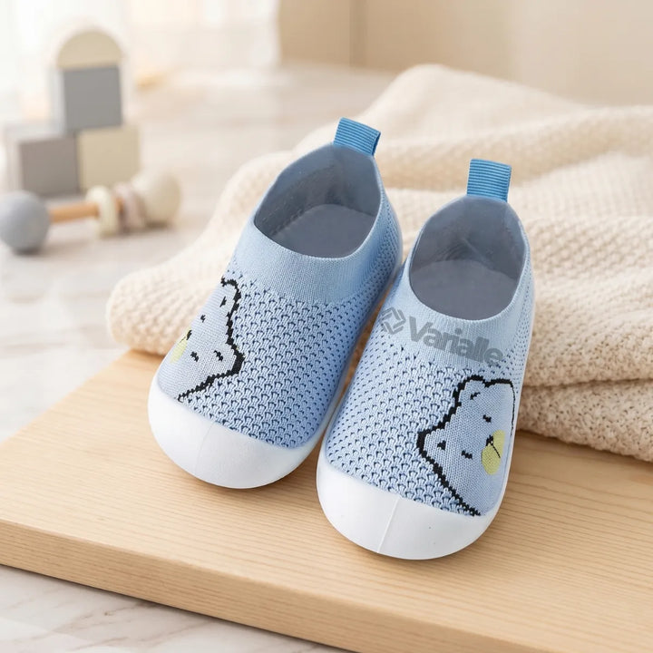 Tênis Infantil Respirável Antiderrapante KickBaby Ursinho Azul - Varialle
