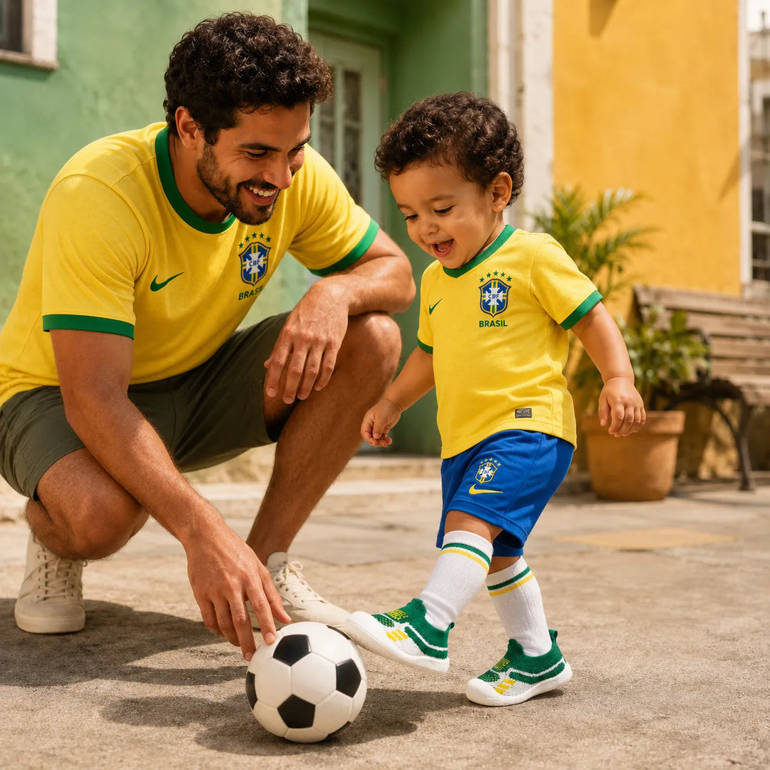 Tênis Meia Infantil Antiderrapante KickBaby Brasileirinho | Varialle