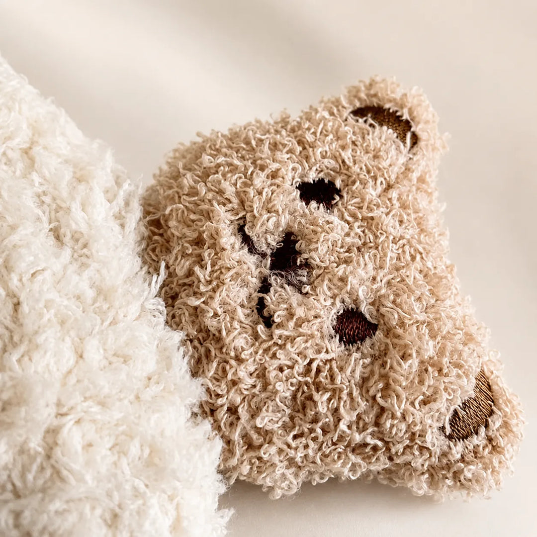Touca Infantil e Cachecol Peluciado Ursinho Inverno (Unissex)