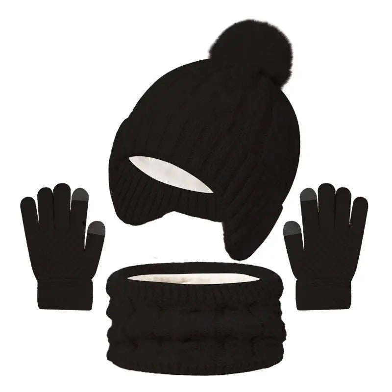 Touca Infantil - Kit Inverno com Luvas e Gola de Pescoço (Unissex) Varialle