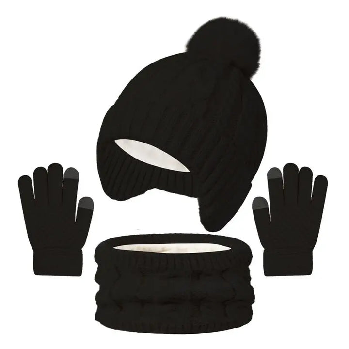 Touca Infantil - Kit Inverno com Luvas e Gola de Pescoço (Unissex) Varialle