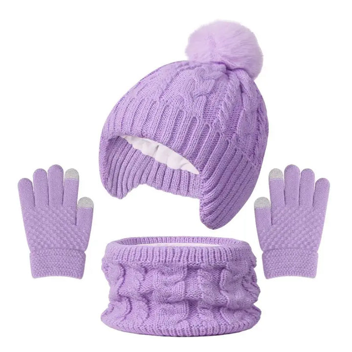 Touca Infantil - Kit Inverno com Luvas e Gola de Pescoço (Unissex) Varialle