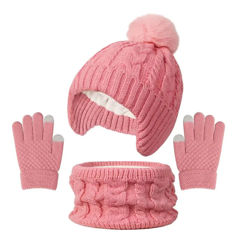 Touca Infantil - Kit Inverno com Luvas e Gola de Pescoço (Unissex) Varialle