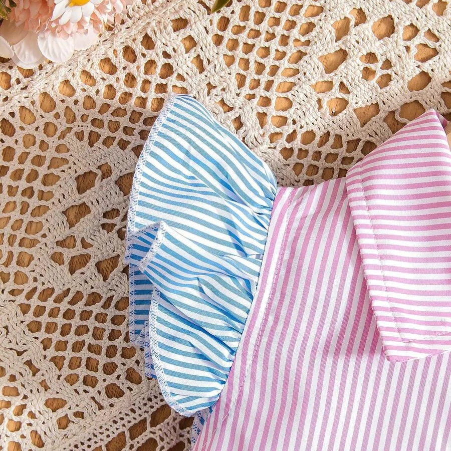 Vestido Bebê Menina Listradinha Encantada 6 Meses a 3 Anos