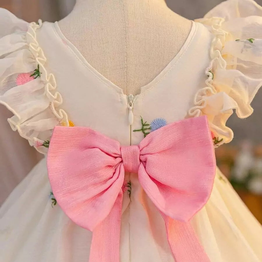 Vestido Infantil Encanto das Flores 6 Meses a 3 Anos