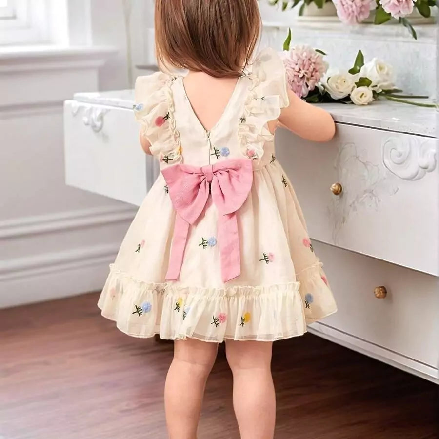 Vestido Infantil Encanto das Flores 6 Meses a 3 Anos