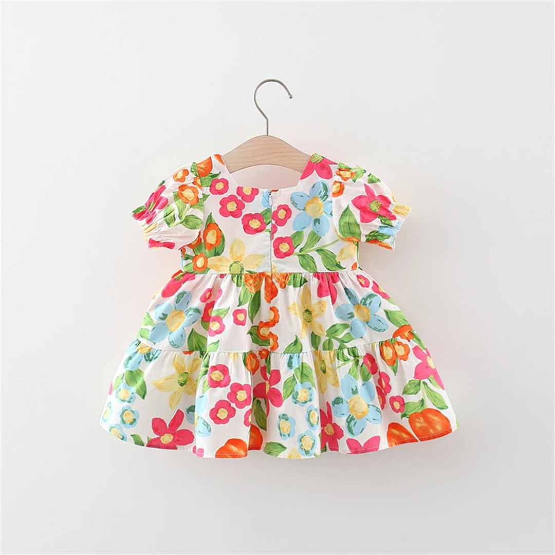 Vestido Infantil Floral e Bolsa de Brinde 9 Meses a 3 Anos - Varialle