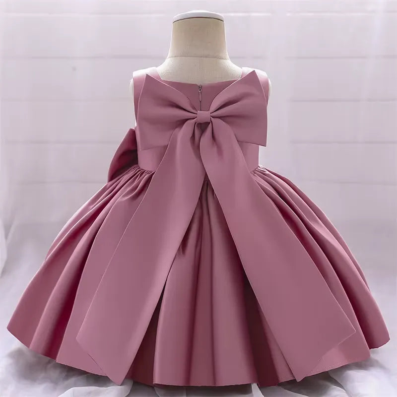 Vestido Infantil com Laço para Festas 3 Meses a 10 Anos Varialle