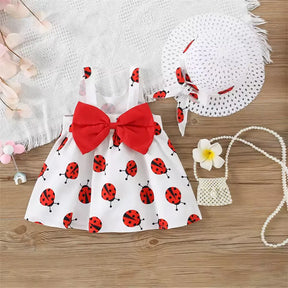 Vestido Infantil em Algodão com Chapéu Joanita 3 a 24 Meses Varialle