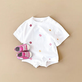 Body Floral de Algodão para Bebê Menina - Verão Encantador 1 a 18 Meses - Varialle
