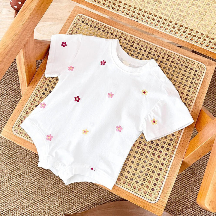 Body Floral de Algodão para Bebê Menina - Verão Encantador 1 a 18 Meses - Varialle
