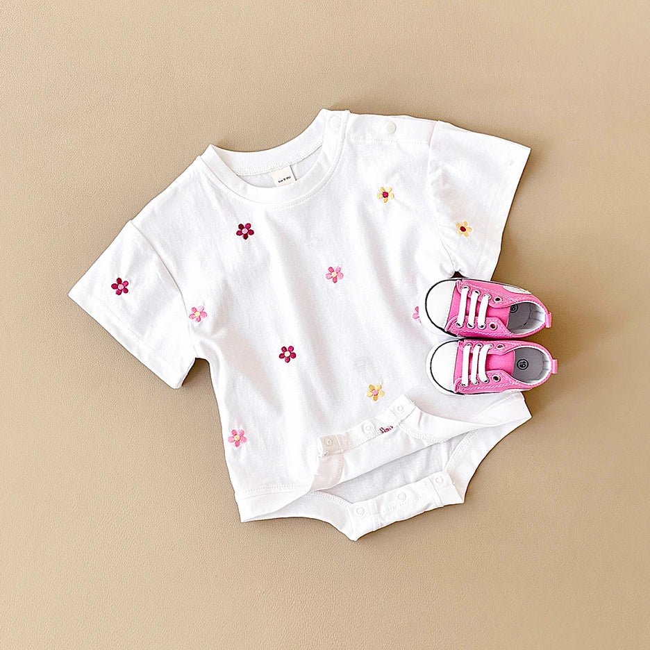 Body Floral de Algodão para Bebê Menina - Verão Encantador 1 a 18 Meses - Varialle