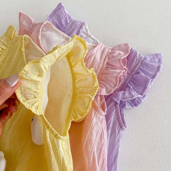 Body Infantil com Apliques Fofos e Mangas Voadoras - 3 a 24 Meses | LANÇAMENTO BLACK FRIDAY - Varialle