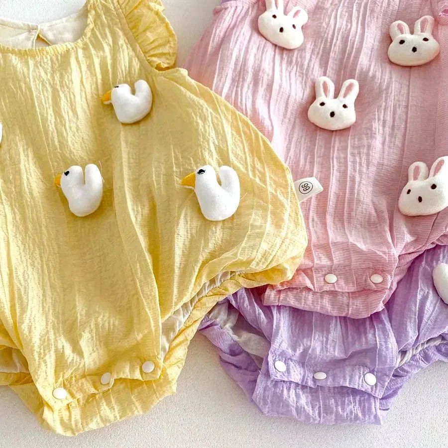 Body Infantil com Apliques Fofos e Mangas Voadoras - 3 a 24 Meses | LANÇAMENTO BLACK FRIDAY - Varialle