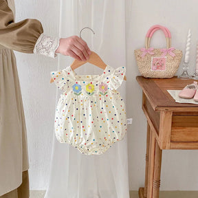 Bodysuit Colorido em Algodão com Bordado Floral para Bebês - 0 a 24 Meses - Varialle
