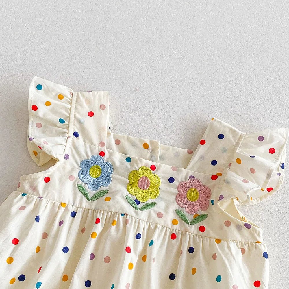 Bodysuit Colorido em Algodão com Bordado Floral para Bebês - 0 a 24 Meses - Varialle