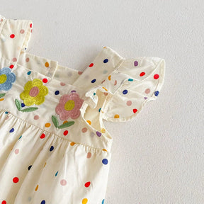 Bodysuit Colorido em Algodão com Bordado Floral para Bebês - 0 a 24 Meses - Varialle