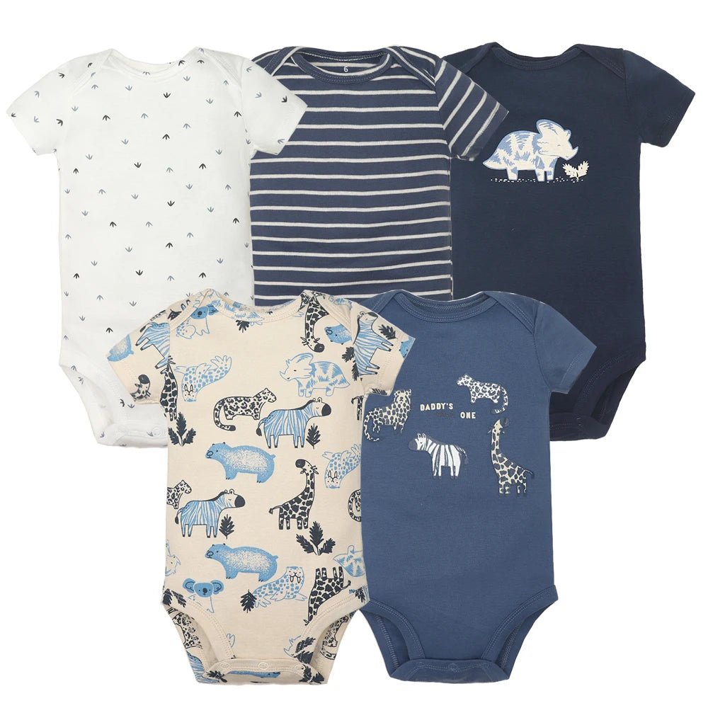 Bodysuits Infantis em Algodão - Kit 5 Peças - Conforto e Estilo 6 - 24 Meses - Varialle