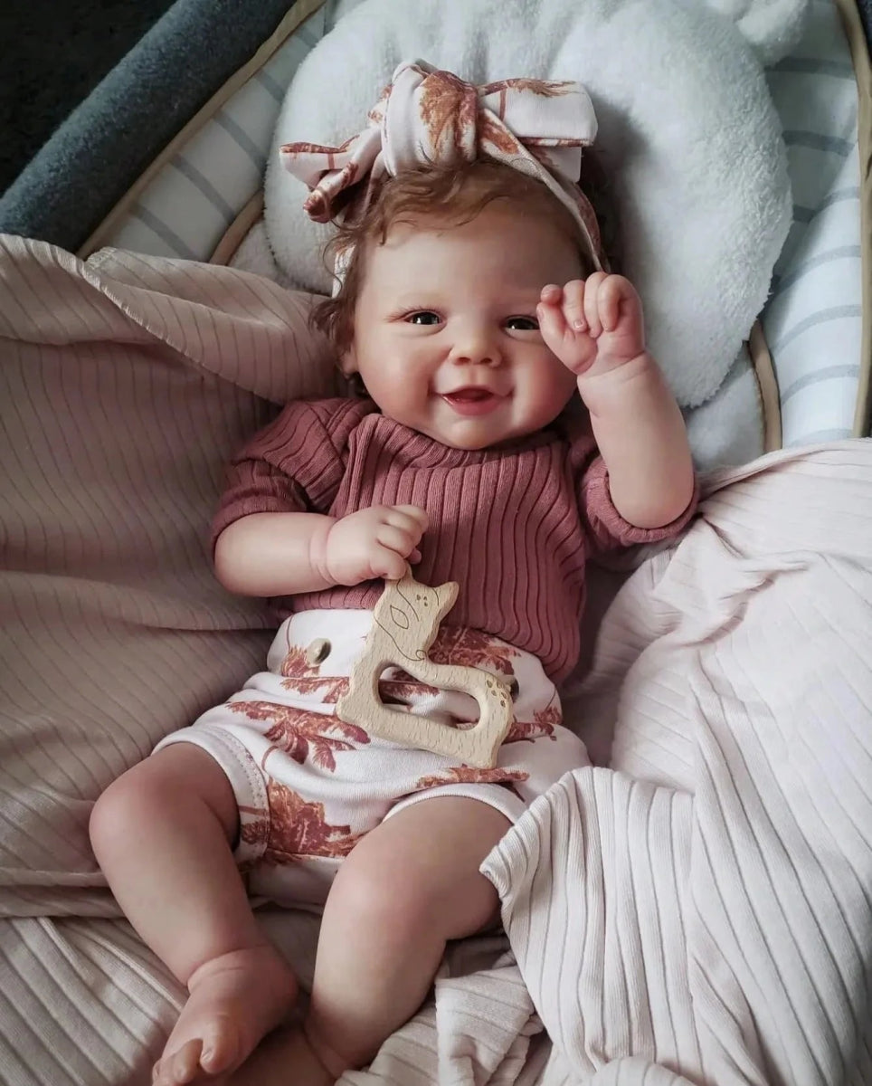 Boneca Reborn Nina Corpo de Tecido - Toque Realista 45cm - Varialle