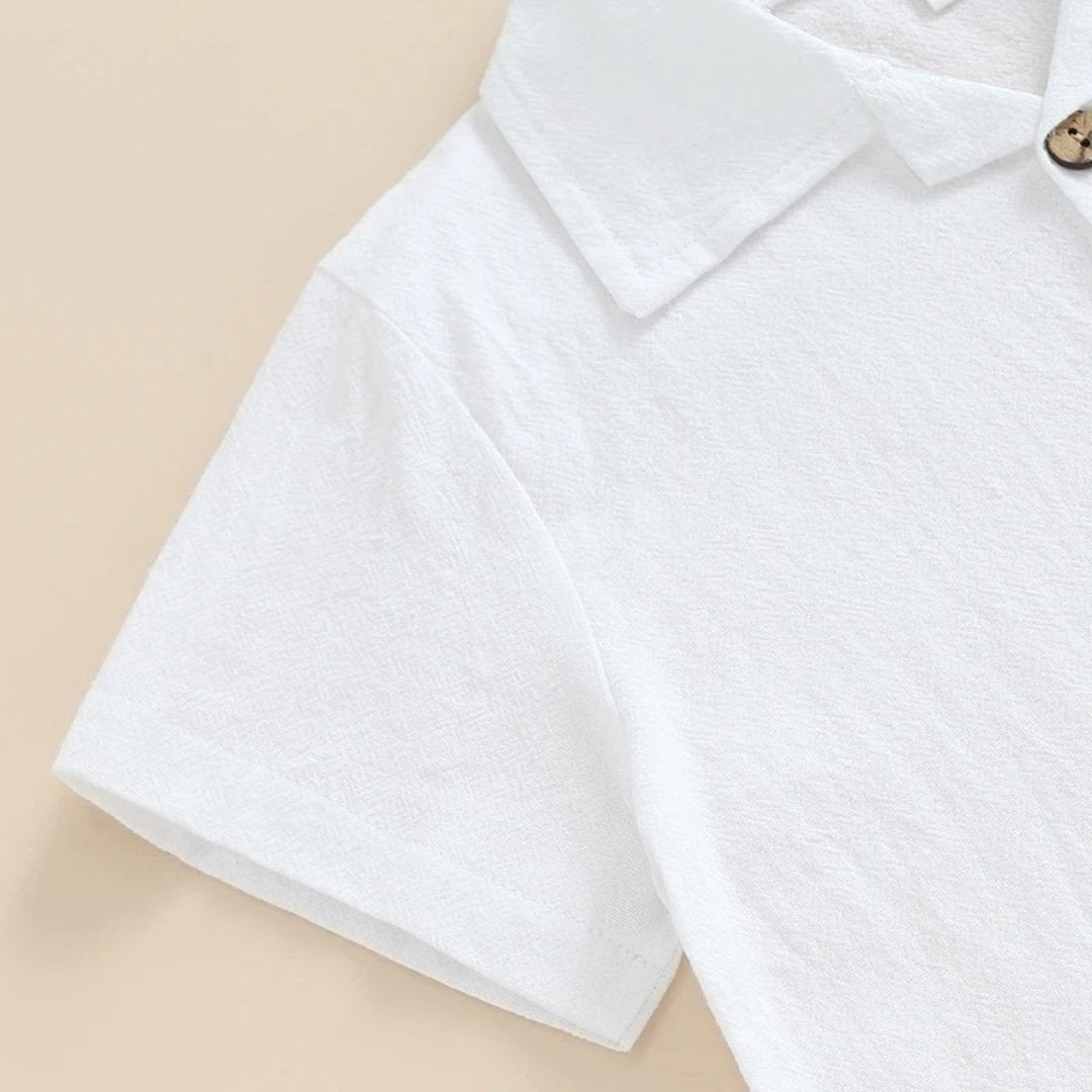 Conjunto de Verão para Bebê Menino Camisa Manga Curta e Shorts Listrados - Varialle