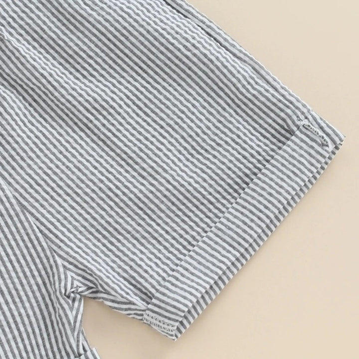 Conjunto de Verão para Bebê Menino Camisa Manga Curta e Shorts Listrados - Varialle