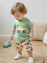 conjunto safari estampado para bebe menino com camiseta e short Varialle