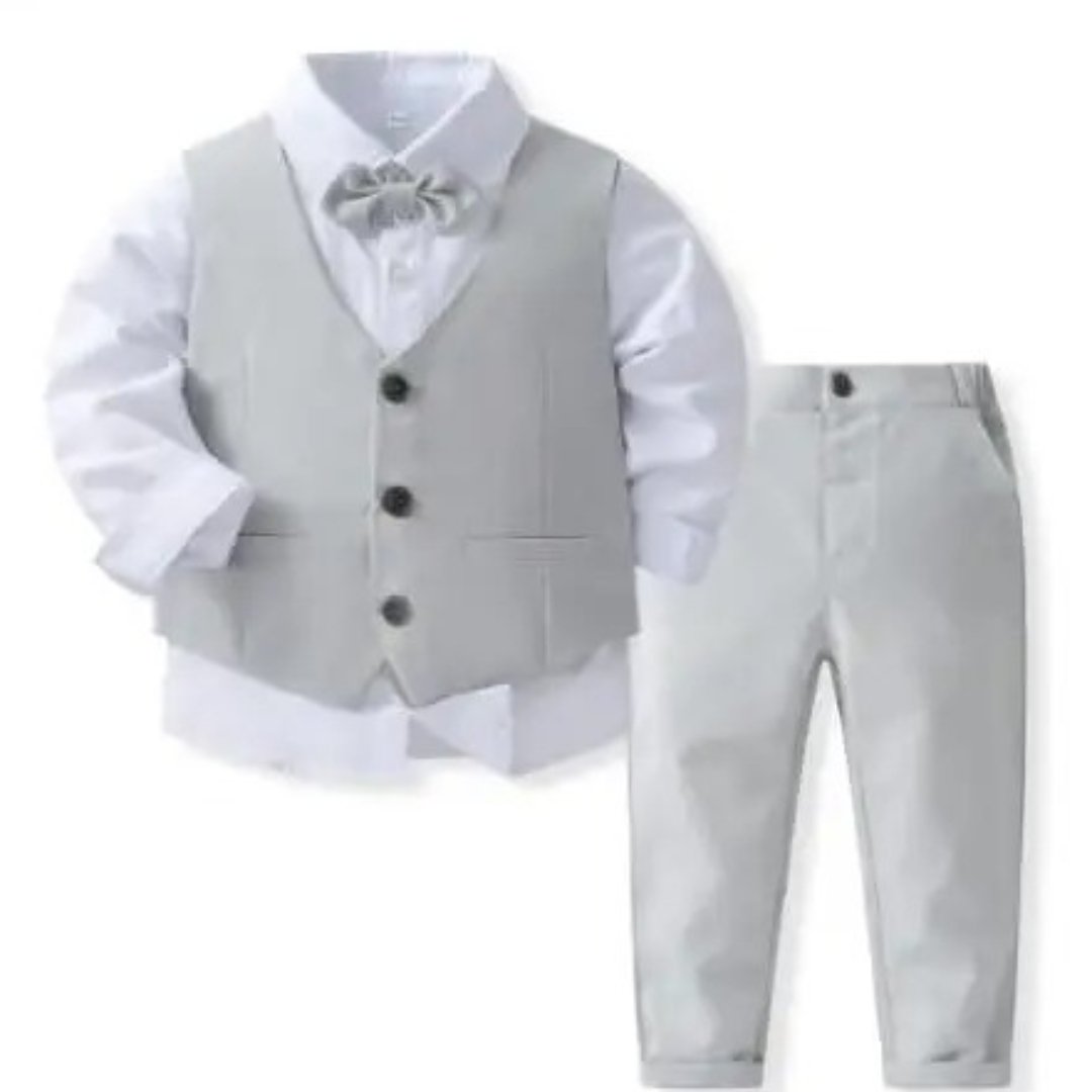 Conjunto Elegante Infanto | Camisa, Colete e Calça - Varialle