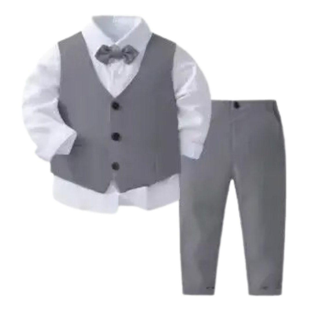 Conjunto Elegante Infanto | Camisa, Colete e Calça - Varialle