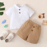 Conjunto Infantil de Verão TopBaby - Camiseta e Shorts - 3M a 24M | LANÇAMENTO BLACK FRIDAY - Varialle