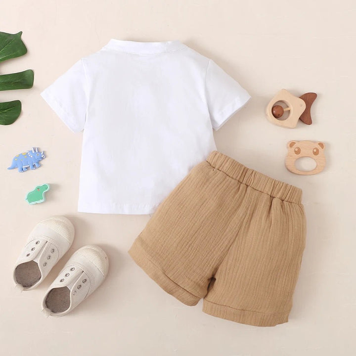 Conjunto Infantil de Verão TopBaby - Camiseta e Shorts - 3M a 24M | LANÇAMENTO BLACK FRIDAY - Varialle