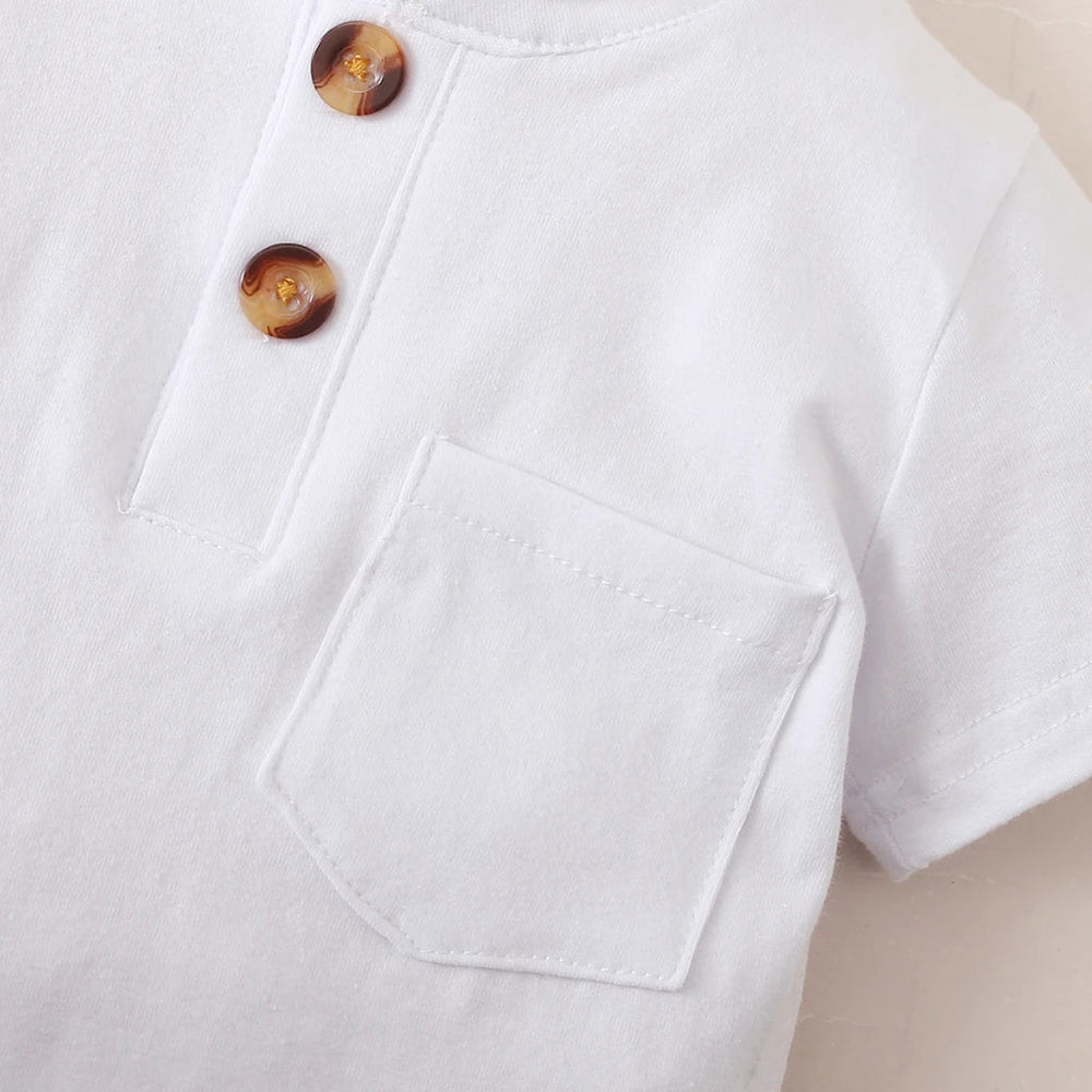 Conjunto Infantil de Verão TopBaby - Camiseta e Shorts - 3M a 24M | LANÇAMENTO BLACK FRIDAY - Varialle