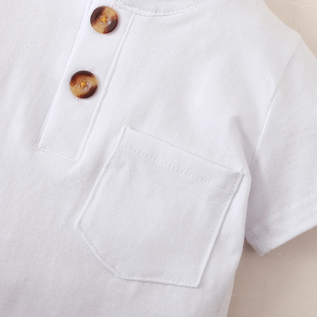 Conjunto Infantil de Verão TopBaby - Camiseta e Shorts - 3M a 24M | LANÇAMENTO BLACK FRIDAY - Varialle