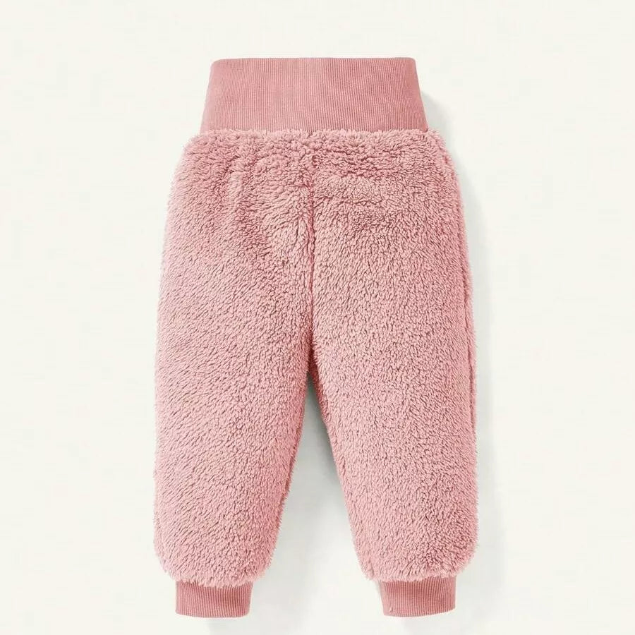 Conjunto Infantil Feminino Peluciado com Capuz e Orelhinhas 0M a 3A