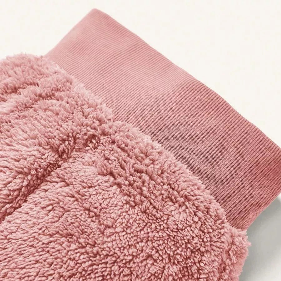 Conjunto Infantil Feminino Peluciado com Capuz e Orelhinhas 0M a 3A