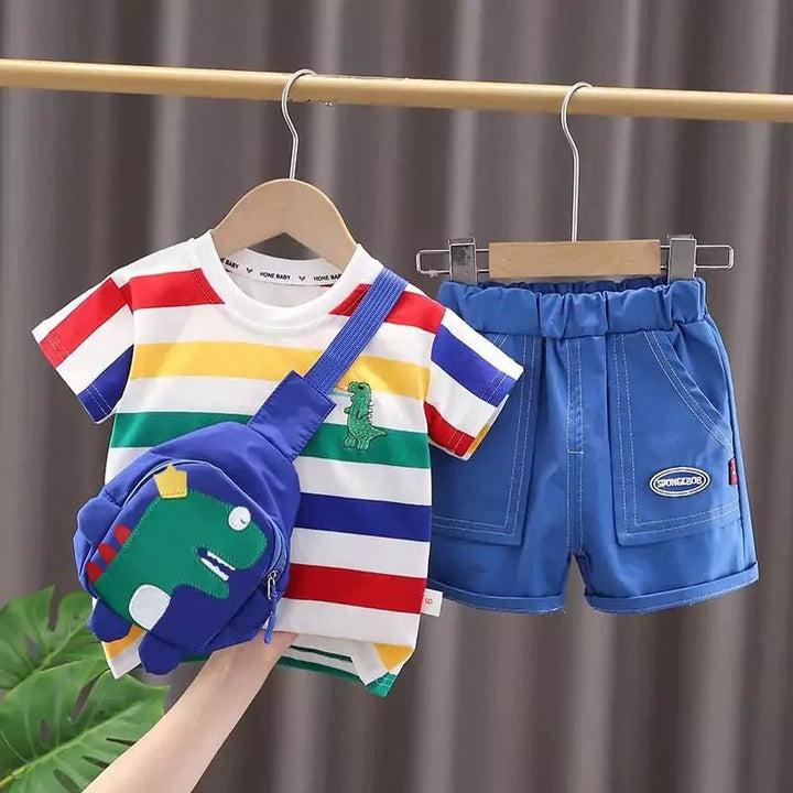 Conjunto Infantil Masculino com Pochete Dino Adventure 1 a 5 Anos