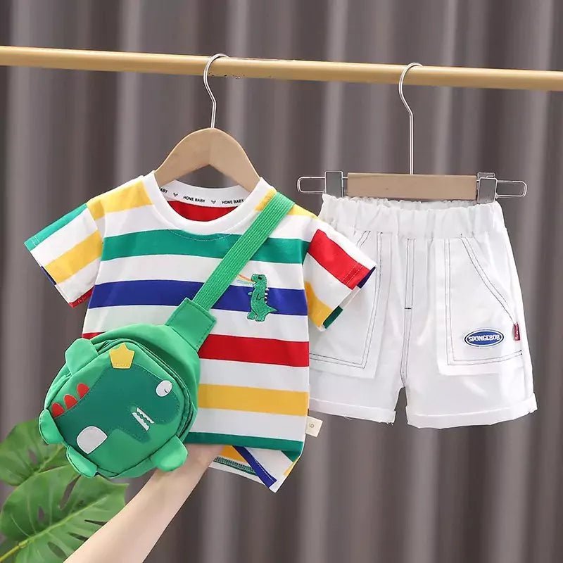Conjunto Infantil Masculino com Pochete Dino Adventure 1 a 5 Anos