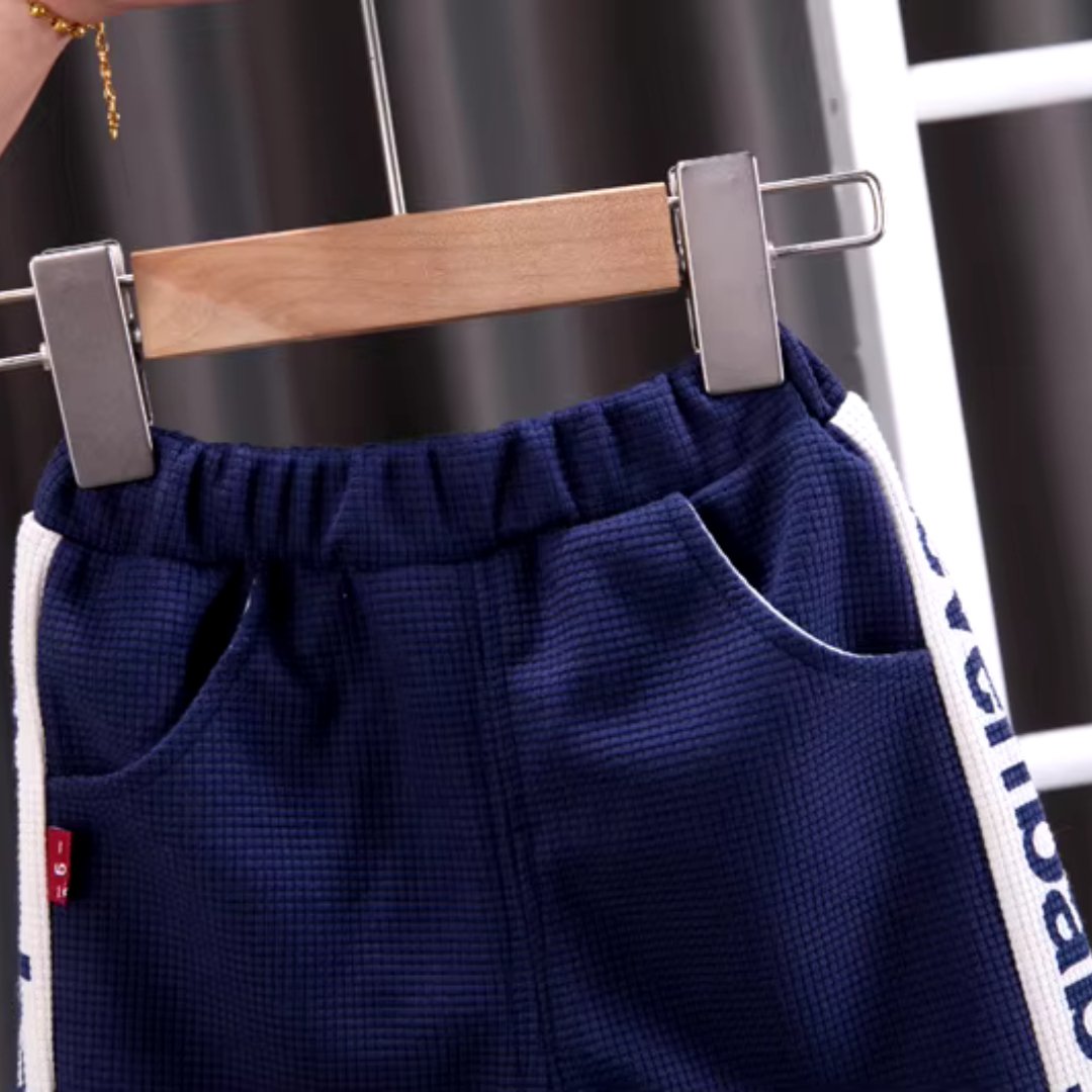 Conjunto Infantil Masculino Gola Polo com Bordado de Urso e Shorts - Varialle